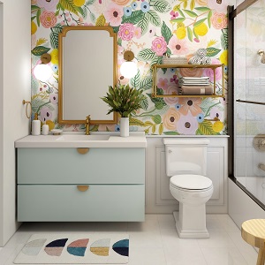 Цветная и яркая ванная комната: как преобразить санузел в Бобровке - bobrovka.mebel54.com | фото