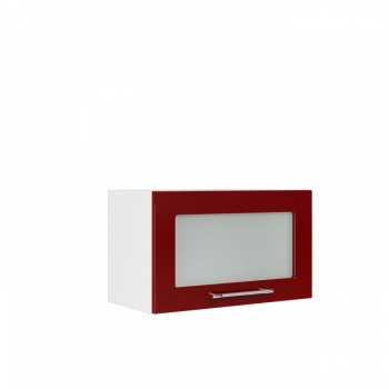 Бруклин ШВГС 600 Шкаф верхний горизонтальный со стеклом (Бетон белый/корпус Белый) в Бобровке - bobrovka.mebel54.com | фото