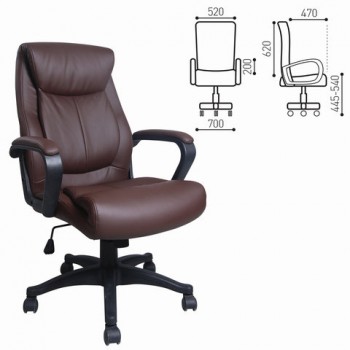Кресло офисное BRABIX Enter EX-511 (коричневый) в Бобровке - bobrovka.mebel54.com | фото