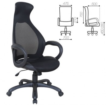 Кресло офисное BRABIX Genesis EX-517 (черное) в Бобровке - bobrovka.mebel54.com | фото