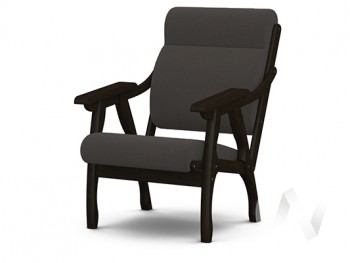 Кресло Вега-10 (венге лак/ULTRA GRAFIT) в Бобровке - bobrovka.mebel54.com | фото