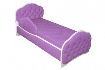 Кровать 180 Гармония 67 Светло-фиолетовый (мягкий бортик) в Бобровке - bobrovka.mebel54.com | фото
