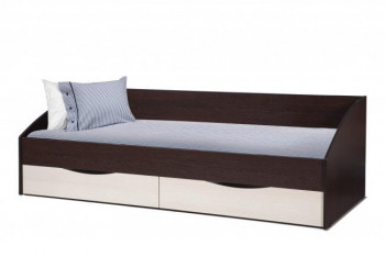 Кровать одинарная "Фея - 3" (симметричная) New (венге / вудлайн кремовый / ДВПО: белый) в Бобровке - bobrovka.mebel54.com | фото