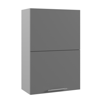 Ройс ВПГПМ 600 Шкаф верхний высокий Blum Aventos HF (Графит софт/корпус Серый) в Бобровке - bobrovka.mebel54.com | фото