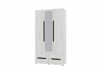 Шкаф 3-х створчатый с ящиками и зеркалом Вега (Прованс) в Бобровке - bobrovka.mebel54.com | фото