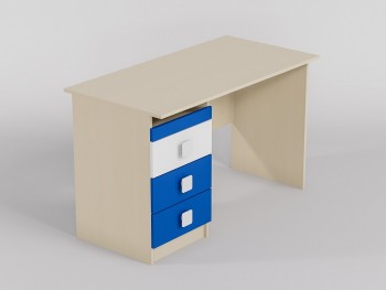 Стол (прямая столешница) Скай люкс (Синий/Белый/корпус Клен) в Бобровке - bobrovka.mebel54.com | фото